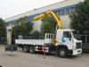 SINOTRUK HOWO A7 6×4 10T Cargo Truck Mounted Telescopic Boom Type Crane