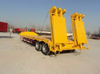30T 50T 80T heavy duty Low flatbed trailer truck with FOTON HOWO ISUZU tractor
