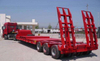 Factory 3 axles 50 tons heavy duty Low flatbed semi trailer for sale
