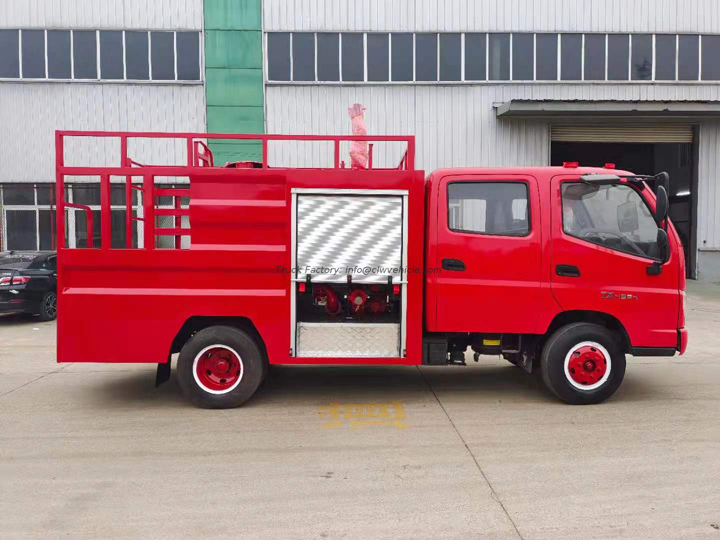 Foton 1000liter Water Tanker Fire Truck with Front Install Fire Pump Price