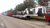 2 Axles 3 Axles front loading hydraulic gooseneck detachable 100tons low bed semi trailer /lowboy trailer for sale