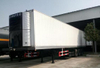 38ton 60cbm 3axles refrigerated trailer (GRP body,with 2 doors on side,ventilation slot,ABS,air suspension )