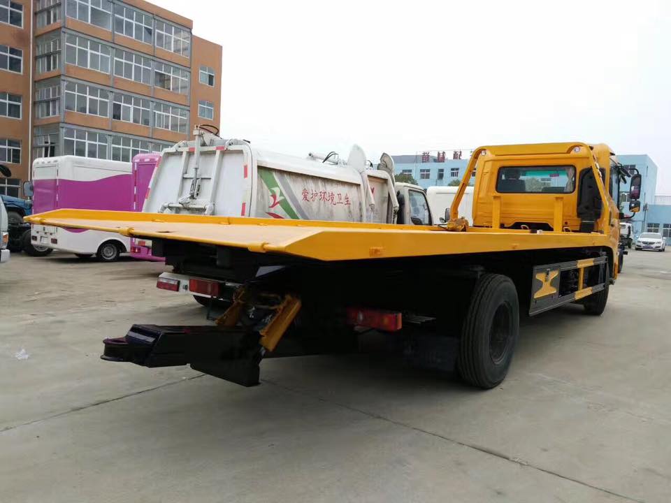 JAC 4ton 156hp 4*2 LHD flat bed wrecker truck with 4 ton crane Euro 5